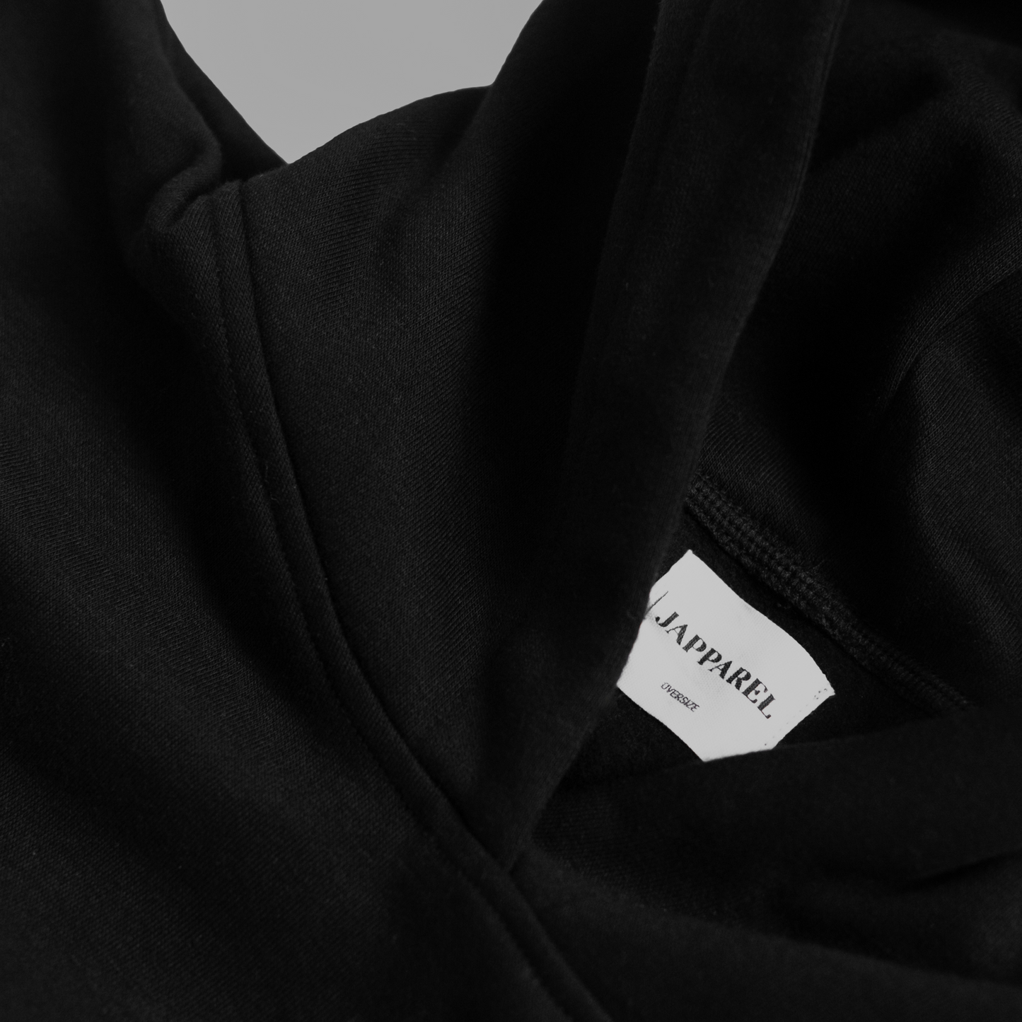 True Black - Fleece Oversized Hoodie