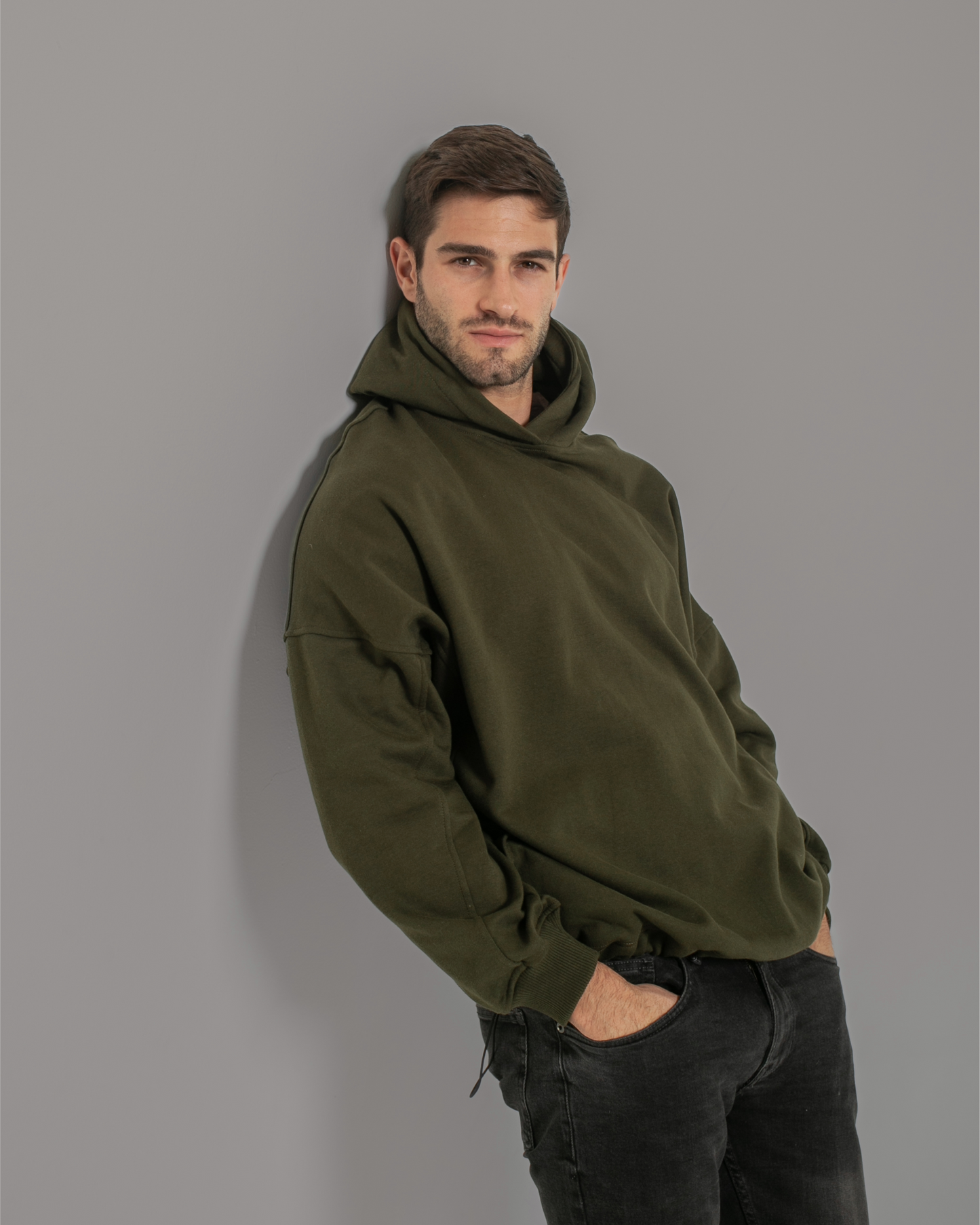 Army Green - Fleece Oversized Hoodie