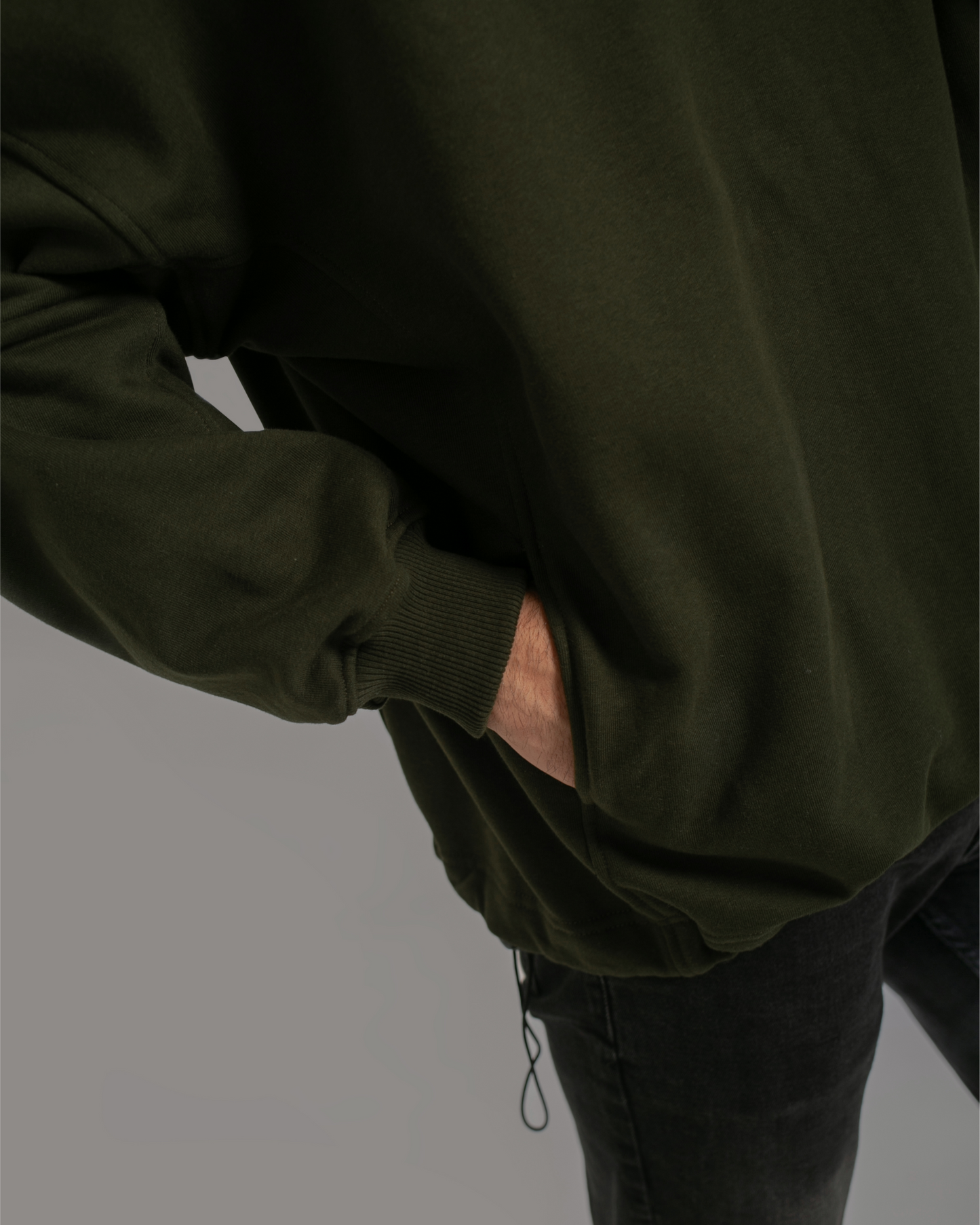 Army Green - Fleece Oversized Hoodie