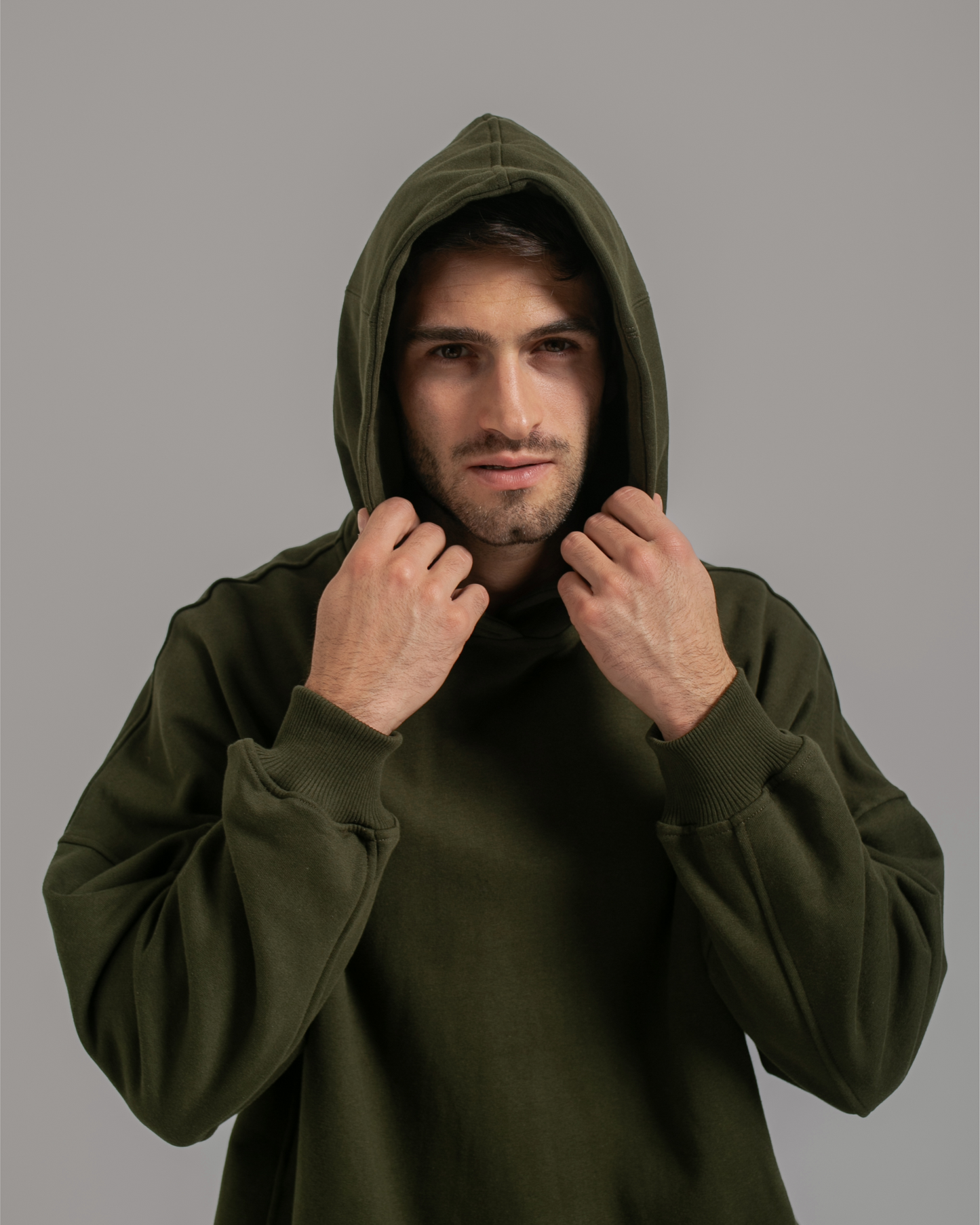 Army Green - Fleece Oversized Hoodie